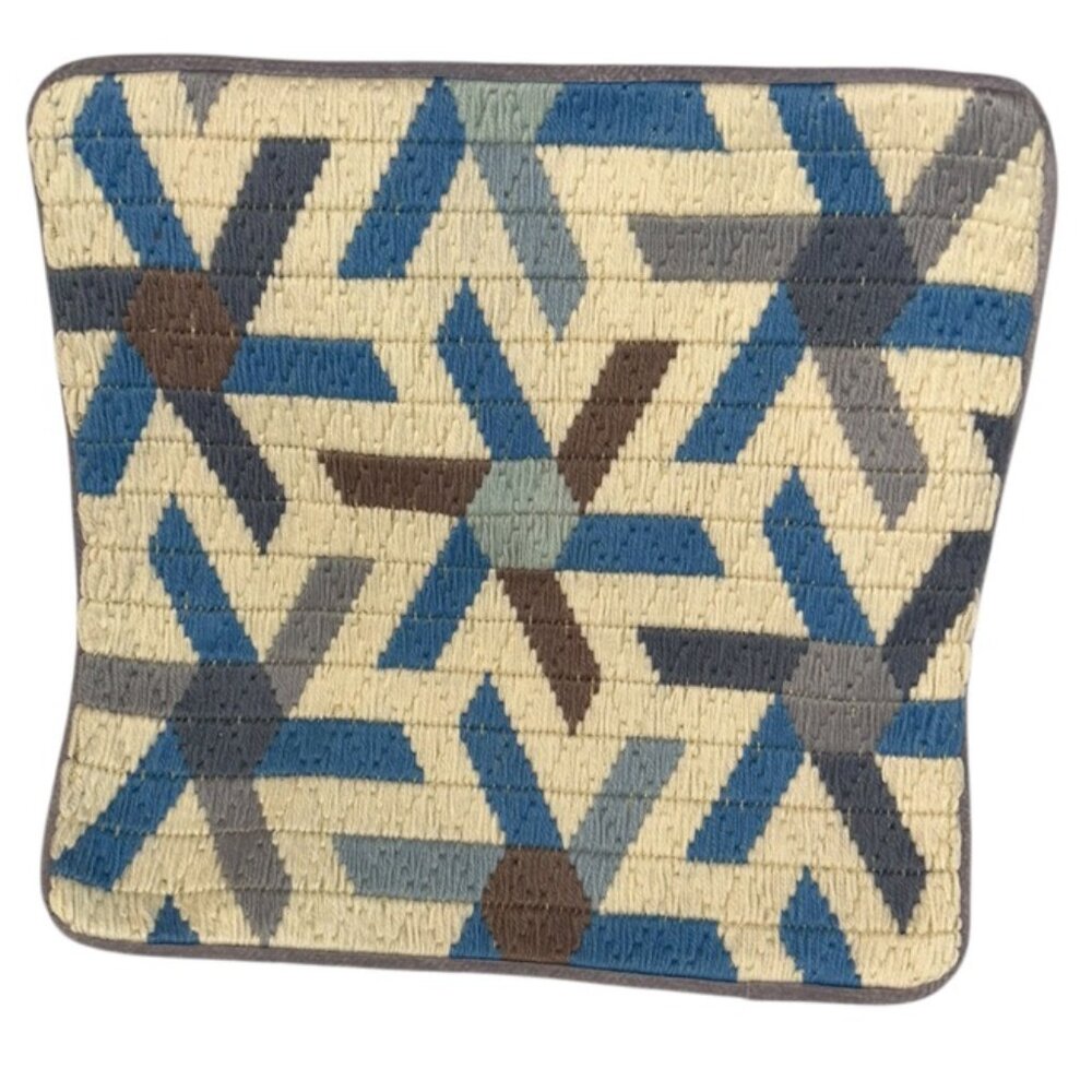 Jonathan Adler Bargello Asterisk wool velvet woven square throw pillow cover NEW